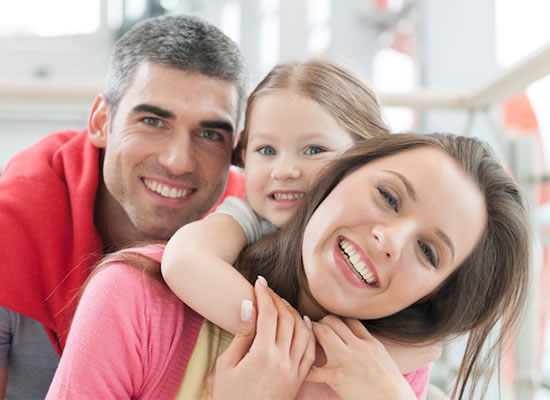 Happy family after chiropractic visit.